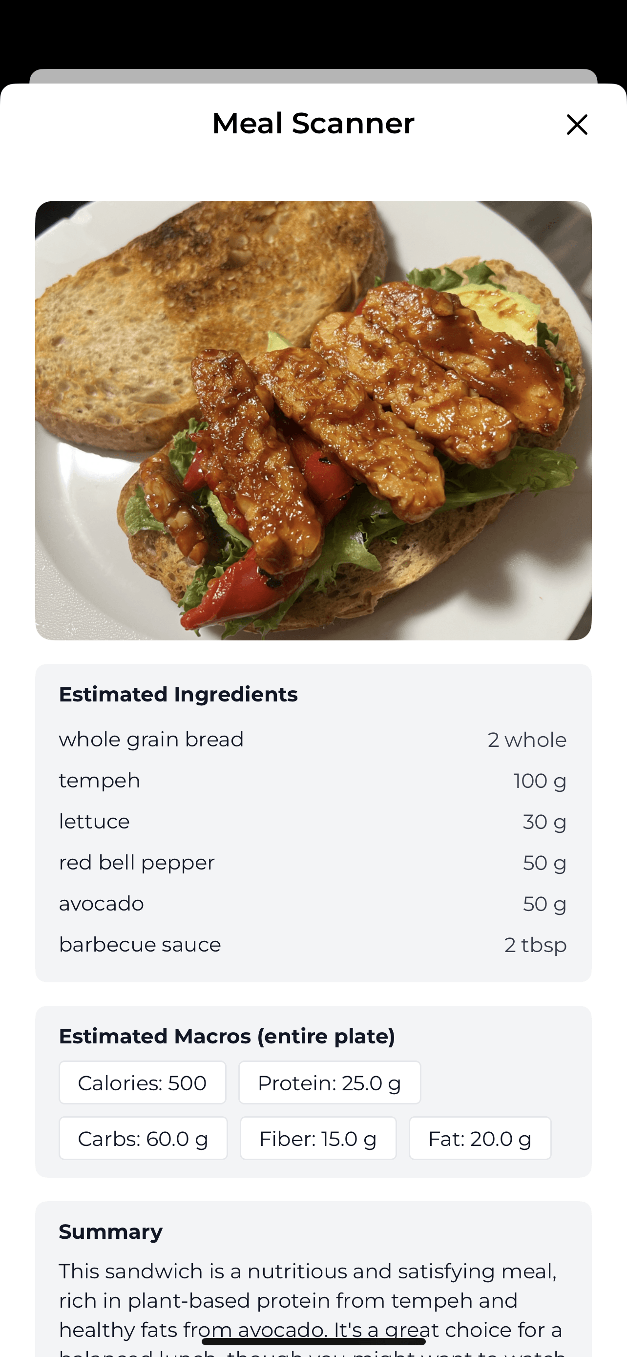 Snap a photo, log a meal
